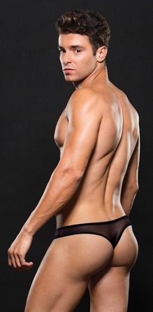 Мужские трусы слипы в мелкую сеточку Envy, черные, M/L