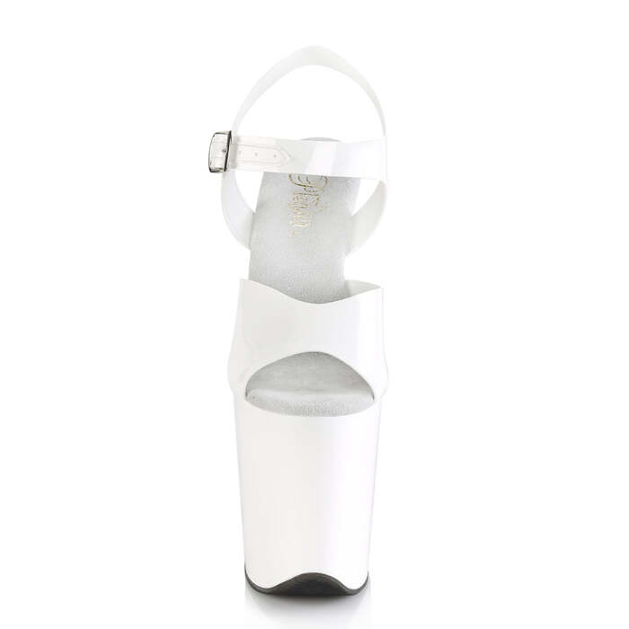 Босоніжки Flamingo-808N на підборах 8 дюймів, босоніжки з ремінцем на щиколотці 4 дюйми, білі