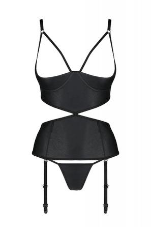 Корсет с открытым бюстом JANNIES CORSET black S/M - Passion