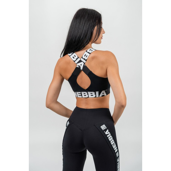 Топ Nebbia Medium-Support Criss Cross Sports Bra Iconic Black 230