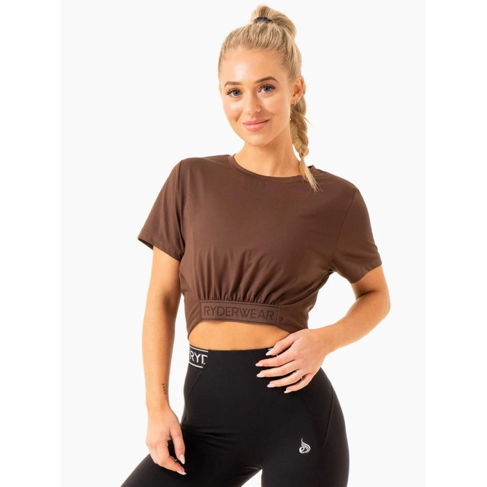 Топ Level Up Cropped T-Shirt - Chocolate