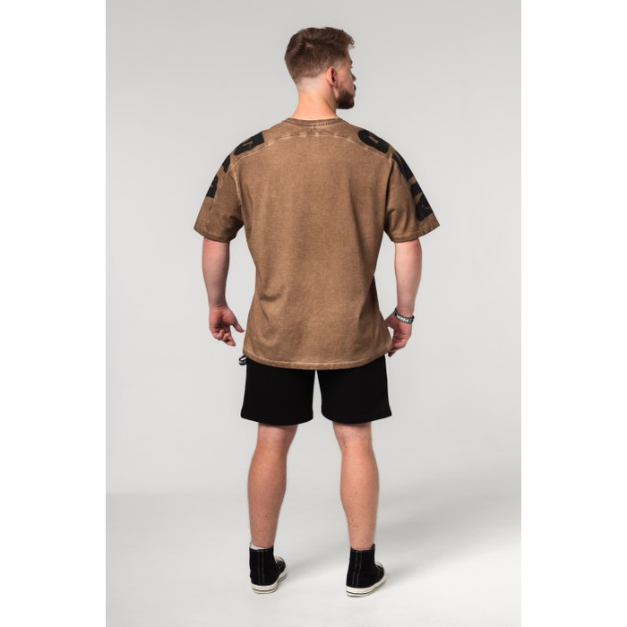Футболка Nebbia Washed-off Oversized T-shirt LIFTING CLUB Light Brown 368