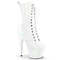 Чоботи Pleaser Adore-1040WR-HG *7-дюймовий каблук, 2 3/4-дюймові голографічні черевики на шнурівці з PF, білі