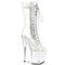 Ботинки Pleaser Flamingo-1050C *8 дюймов, каблук, 4 дюйма, шнуровка спереди, полусапожки, молния сбоку, прозрачные