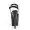 Босоножки Pleaser Adore-708N, каблук 7 дюймов, ремешок на щиколотке шириной 2 3/4 дюйма, черные