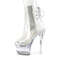 Ботинки Pleaser Flashdance-1018C-7*7 дюймов, каблук 7 дюймов, открытая подошва, светодиодная подсветка PF 2 3/4 дюйма, молния сбоку, прозрачные