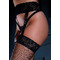 Панчохи в сіточку з мереживним поясом Daring Intimates, чорні, One Size