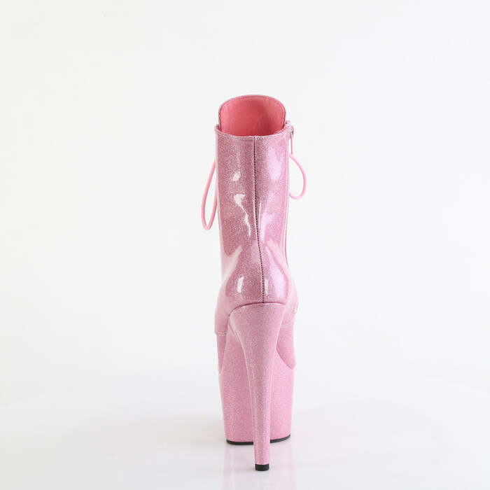Ботинки Adore-1020GP, каблук 7 дюймов, 2 3/4 дюйма, шнуровка спереди, боковая молния, нежно-розовый