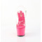 Босоножки Pleaser Adore-708, каблук 7 дюймов, ремешок на щиколотке шириной 2 3/4 дюйма, прозрачный/ярко-розовый