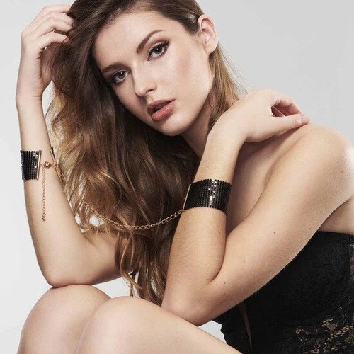 Браслеты-наручники DESIR METALLIQUE чорні Bijoux Indiscrets
