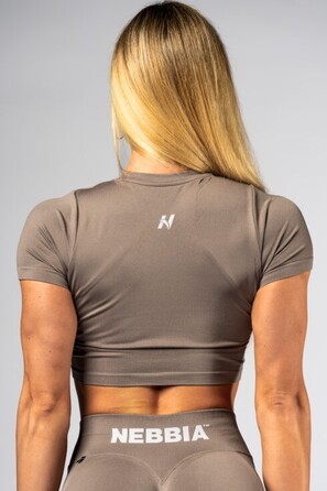 Топ Nebbia Seamless Short-Sleeve Top POWER Light Brown ASH 891