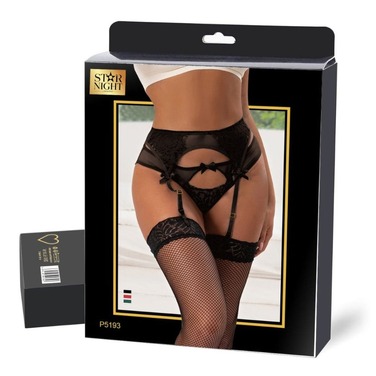 Сексуальні мереживні трусики Star Night з поясом і підв'язками для панчіх, червоний