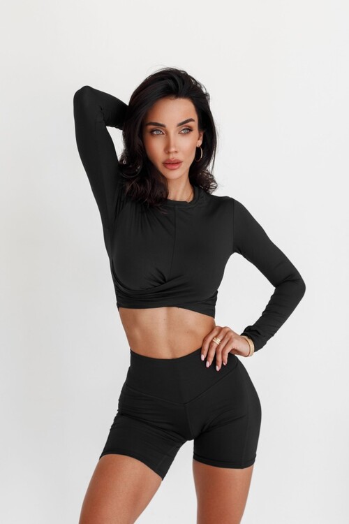 Топ Cropped Long Sleeve Top ELEVATED Black 468