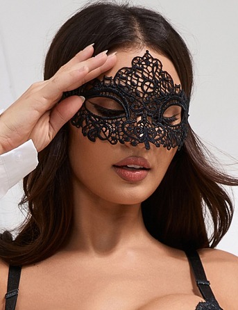 Ажурная маска для глаз Star Night черная 2 шт. (без коробки)