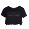 Топ жіночий LABELLAMAFIA CROPPED BLACK з логотипом