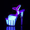 Босоніжки Pleaser Adore-710UVG на підборах 7 дюймів, босоніжки з ремінцем на щиколотці 2 3/4 дюйма з блискітками, білі