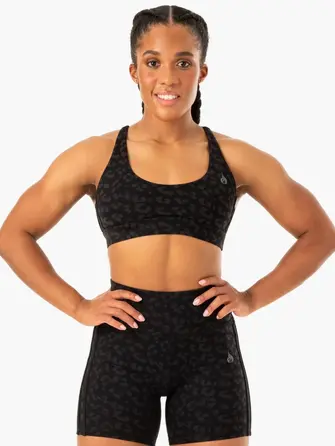 Топ Ryderwear Evolution Sports Bra - Black Leopard