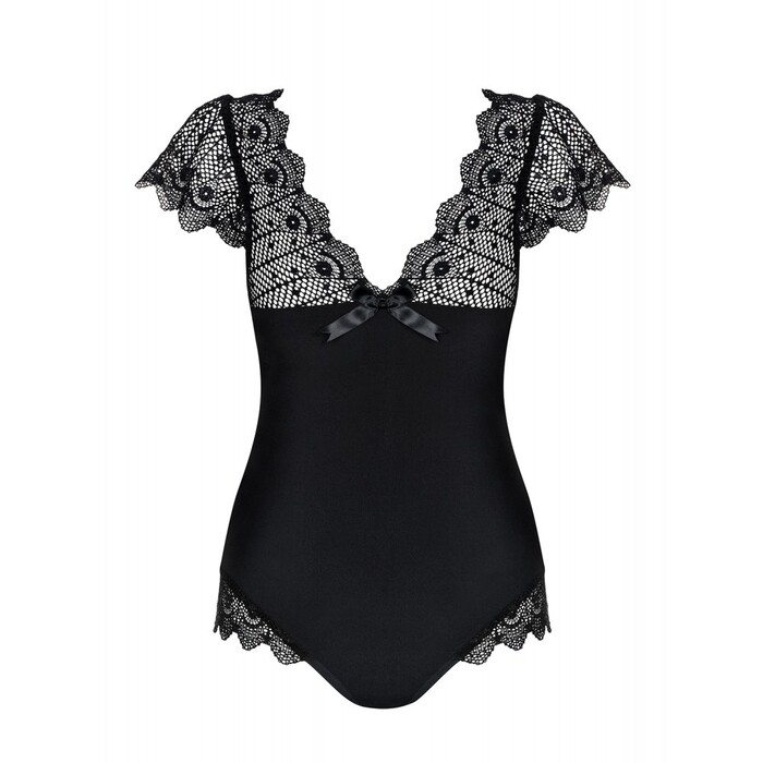 Боді Obsessive Moketta teddy S/M чорний