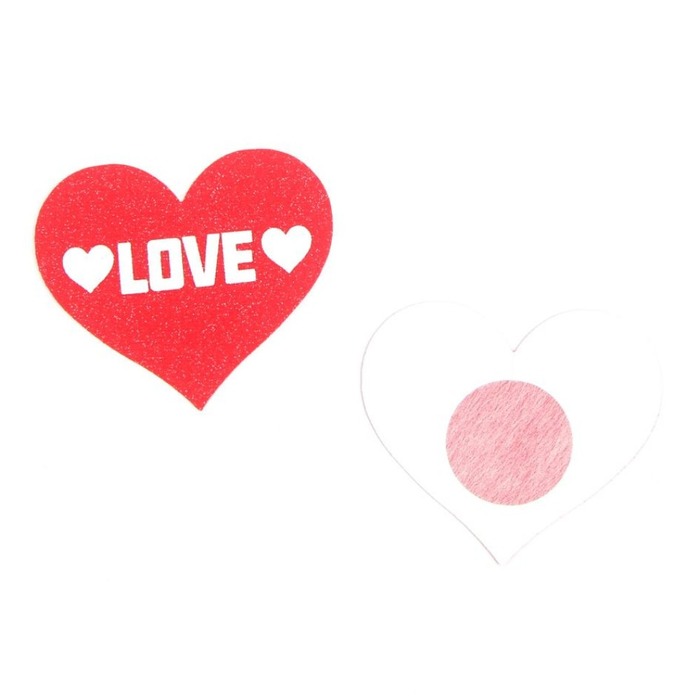 Пестисы для сосков Star Night в форме сердца, красный