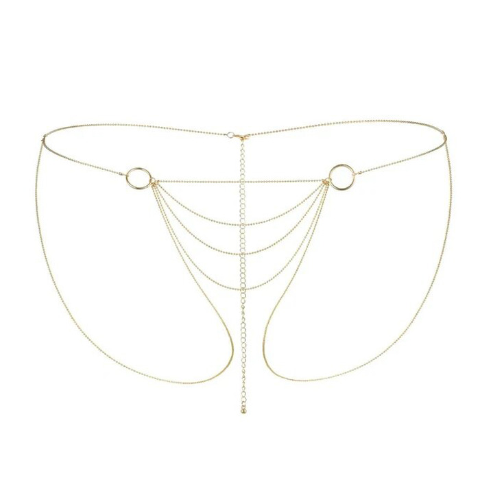 Цепочка-трусики Bijoux Indiscrets Magnifique Bikini Chain – Gold, украшение для тела