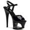 Босоніжки Pleaser Moon-709 *7 дюймів на підборах, 2 3/4 дюйма з вирізом PF з ремінцем на щиколотці, чорні