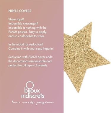 Украшение для грудей Flash Золотая звезда, Bijoux Indiscrets
