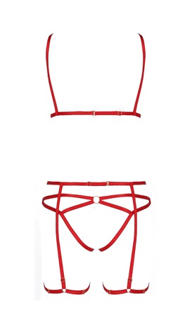 Комплект контурного белья MAGALI SET WITH OPEN BRA red S/M - Passion