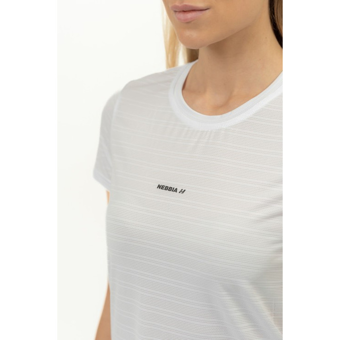 Футболка FIT Activewear T-shirt 'Airy” with Reflective Logo White 438