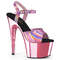 Босоножки Pleaser Adore-709HGCH, каблук 7 дюймов, ремешок на щиколотке 2 3/4 дюйма, нежно-розовый