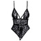 Боді Kissable Body Lace чорний ажурний з відкритими плечима S/M