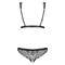 Мереживне боді з відкритим доступом Obsessive Firella teddy black S/M
