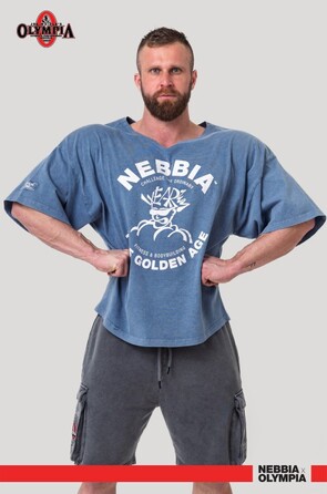 Футболка Nebbia Washed Rag Top GOLDEN AGE Blue 788