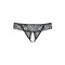 Стринги з інтимним вирізом Obsessive Shibu crotchless thong black S/M