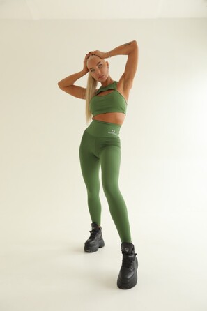 ТОП GREEN TOP WITH CUTOUT ON FRONT