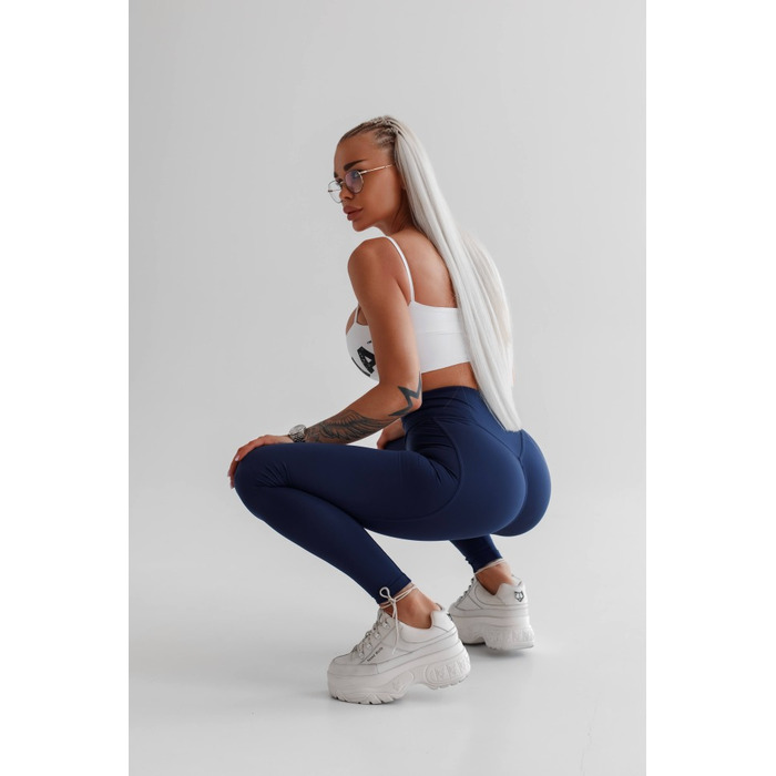 Легінси Nebbia High waisted gym leggings GLUTE CHECK Dark Blue 613 Blue Dark