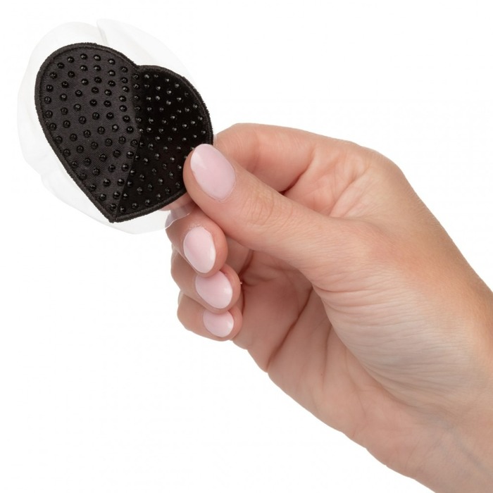 Пэстисы на соски в форме сердец Radiance CalExotics, со стразами, черные