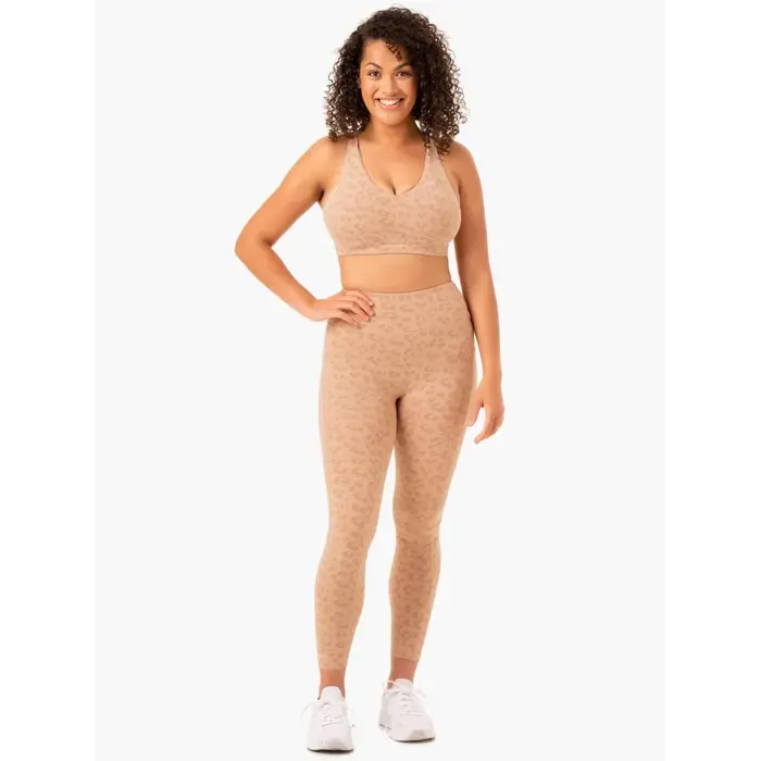 Леггинсы Ryderwear Ultra High Waisted Full Length Leggings - Tan Leopard