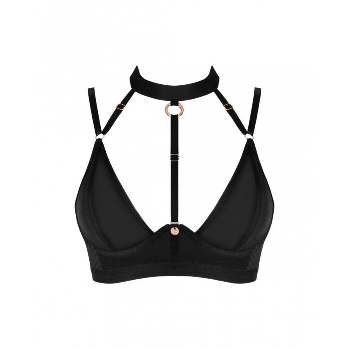 Бюстгальтер с чокером Obsessive Brasica черный, XS/S