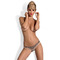 Трусики з леопардовим принтом Obsessive JUNGIRL THONG та мереживною вставкою, L/XL