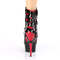 Чоботи Pleaser Boots Delight-1012 на підборах 6 дюймів, двоколірні черевики на щиколотці з ремінцями 1 3/4 дюйма, червоні