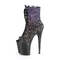 Ботинки Pleaser Flamingo-1021OMBG *Каблук 8 дюймов, 4-дюймовый открытый носок, шнуровка, боковая молния, фиолетово-черный
