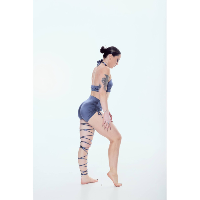TRUE shorts Blue graphite silk_ синій графітовий шовк