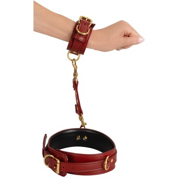 Наручники и набедренные фиксаторы Bad Kitty красные