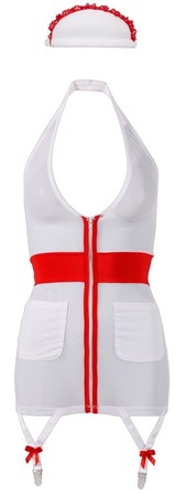Сексуальний костюм медсестри Cottelli Collection Nurse 2 предмети, білий, S