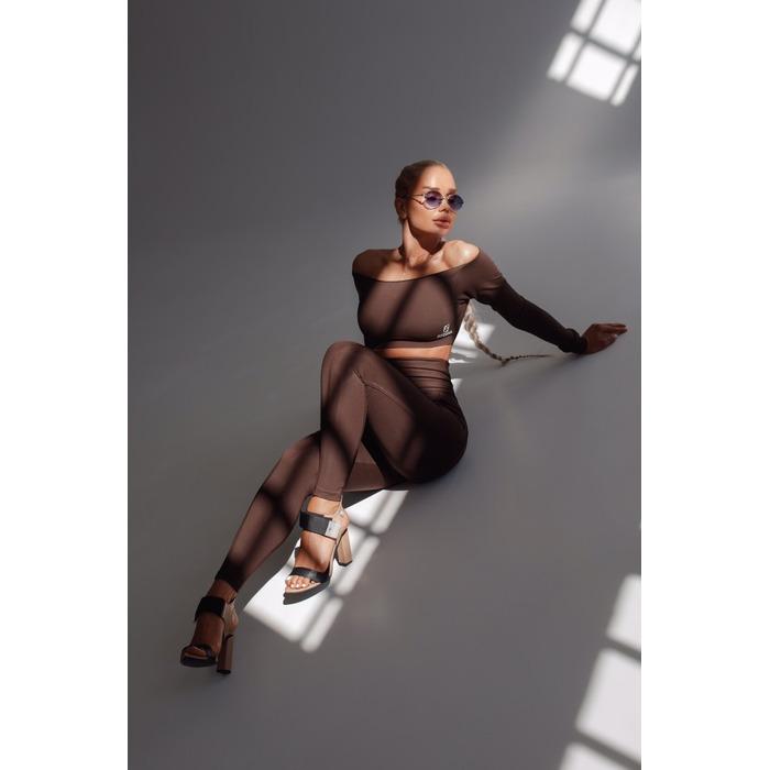 ТОП BROWN TOP OFF THE SHOULDER 14673