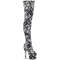 Сапоги Pleaser Adore-3000DP *7 дюймов, каблук, 6 см, эластичный ботинок PF 2 3/4 дюйма, молния сбоку, ткань белая/черная