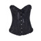 Корсет з квітковим принтом Star Night Corset Top з гачками та шнурівкою, чорний, S (без коробки)