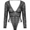 Сексуальне ажурне боді з рукавами Obsessive Merlys teddy M/L