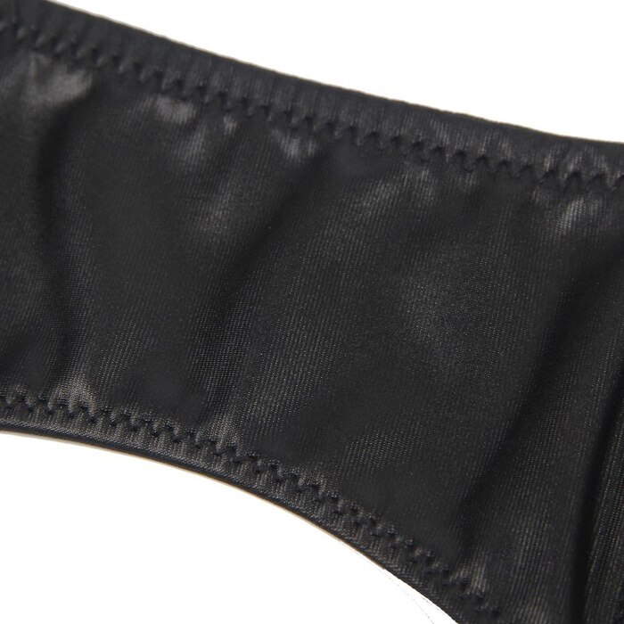 Черные эластичные трусики Star Night и пояс для чулок с высокой талией