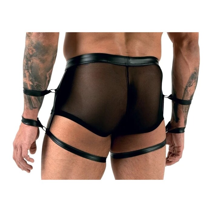 Чоловічі труси з фіксаторами на руки Sven Joy Ment Mens Pants, чорний, S